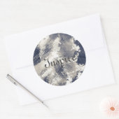 Abstracte achtergrond. Waterverf, inkt Ronde Sticker (Envelop)