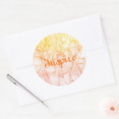 abstracte achtergrond waterverf ronde sticker (Envelop)
