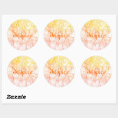 abstracte achtergrond waterverf ronde sticker (Vel)