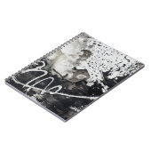 Abstracte achtergrond zwart-wit notitieboek (Linkerzijde)