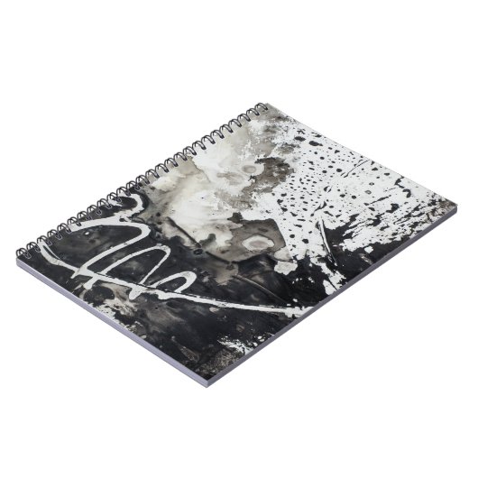 Abstracte achtergrond zwart-wit notitieboek (Linkerzijde)