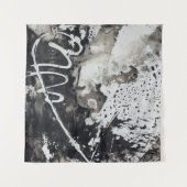 Abstracte achtergrond zwart-wit wandkleed (Voorkant (horizontaal))