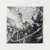 Abstracte achtergrond zwart-wit wandkleed (Voorkant)