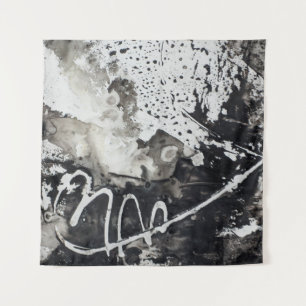Abstracte achtergrond zwart-wit wandkleed
