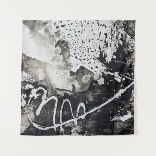 Abstracte achtergrond zwart-wit wandkleed (Voorkant)