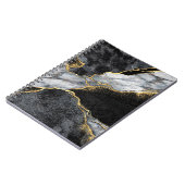 abstracte achtergrond, zwarte en witte marmer notitieboek (Linkerzijde)