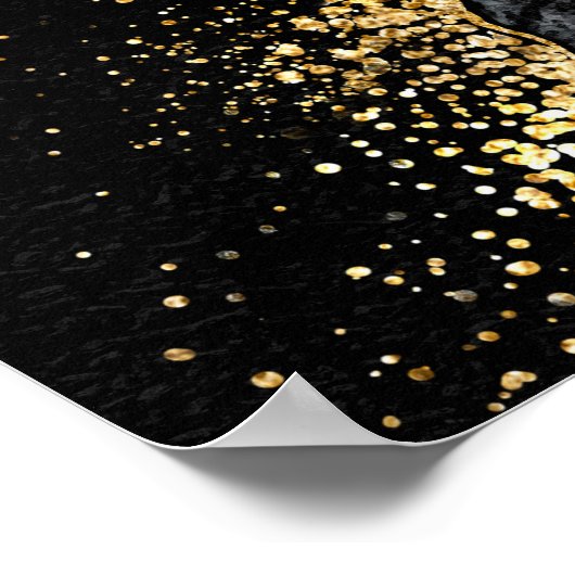 abstracte achtergrond, zwarte en witte marmer poster (Hoek)