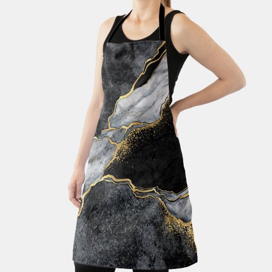 abstracte achtergrond, zwarte en witte marmer schort (Insitu)