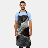 abstracte achtergrond, zwarte en witte marmer schort (Gedragen)