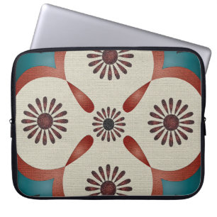 abstracte achtergrondafbeelding van sierpatronen laptop sleeve
