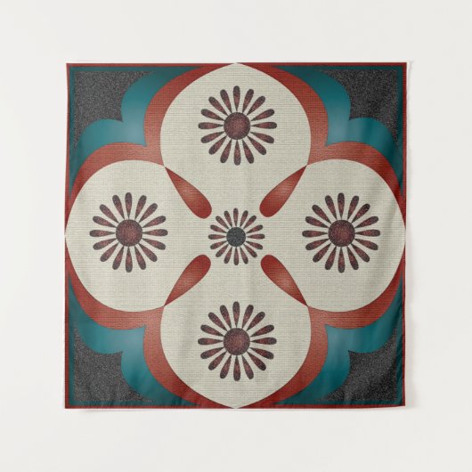 abstracte achtergrondafbeelding van sierpatronen wandkleed (Voorkant)
