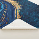 abstracte achtergrondblauwe marmer granietmosa sherpa deken (3/4)