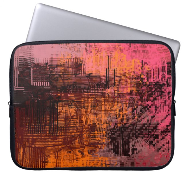 Abstracte achtergrondkunst. 2d illustratie-afbeeld laptop sleeve (Voorkant)