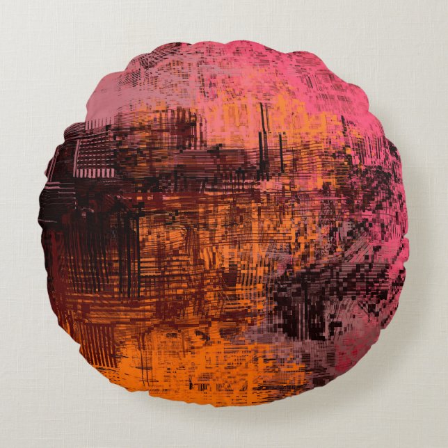 Abstracte achtergrondkunst. 2d illustratie-afbeeld rond kussen (Voorkant)