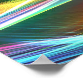 Abstracte achtergrondkunst, kleurrijke snaren poster (Hoek)