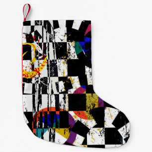 abstracte achtergrondsamenstelling, met lijnen, sp kleine kerstsok