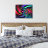Abstracte achtergrondspiraaltjes Zacht I Canvas Afdruk (Insitu (Slaapkamer))