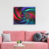 Abstracte achtergrondspiraaltjes Zacht I Canvas Afdruk (Insitu (Woonkamer))