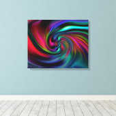 Abstracte achtergrondspiraaltjes Zacht I Canvas Afdruk (Insitu (Houten vloer))