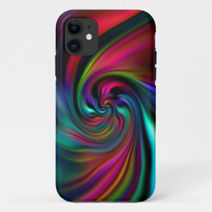 Abstracte achtergrondspiraaltjes Zacht I iPhone 11 Hoesje