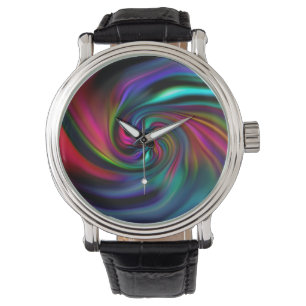 Abstracte achtergrondspiraaltjes Zacht I Horloge