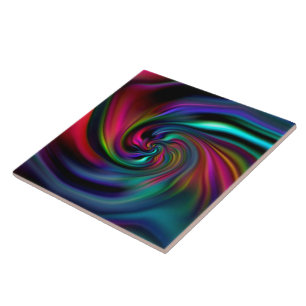Abstracte achtergrondspiraaltjes Zacht I Tegeltje