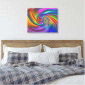 Abstracte achtergrondspiraalvormers Zachte II Canvas Afdruk (Insitu (Slaapkamer))