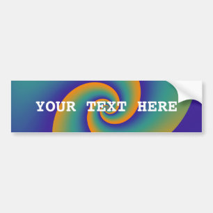 Abstracte achtergrondspiraalvormingen zacht V Bumpersticker