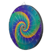 Abstracte achtergrondspiraalvormingen zacht V Dartbord (Voorkant Rechts)