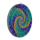 Abstracte achtergrondspiraalvormingen zacht V Dartbord (Voorkant Links)