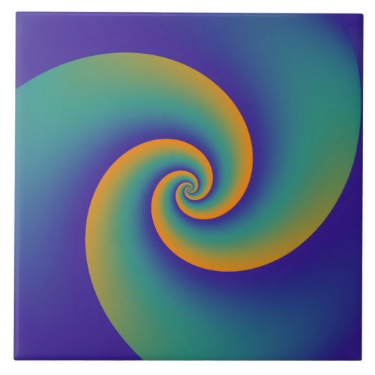 Abstracte achtergrondspiraalvormingen zacht V Tegeltje (Voorkant)