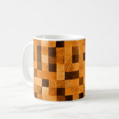 Abstracte achtergrondtextuur van hout vanaf het ui koffiemok (Voorkant links)