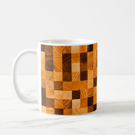 Abstracte achtergrondtextuur van hout vanaf het ui koffiemok (Links)