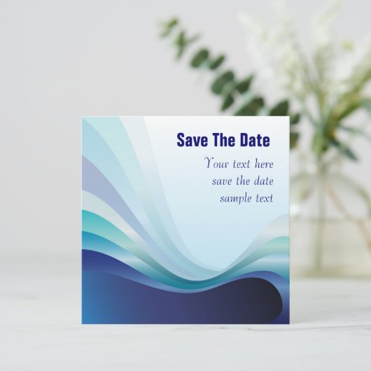 Abstracte achtergronduitnodiging save the date (Staand voorkant)