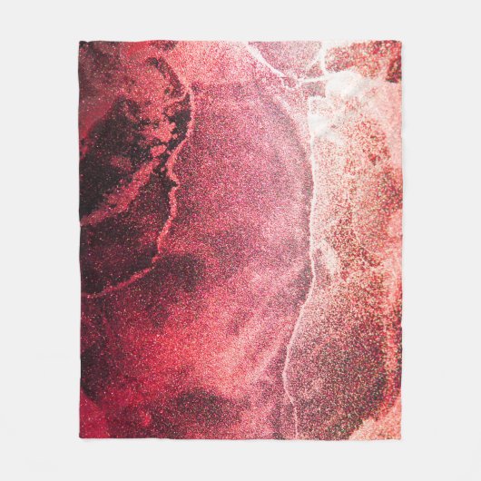 Abstracte achtergrondverlichting voor alcoholinkt fleece deken (Voorkant)