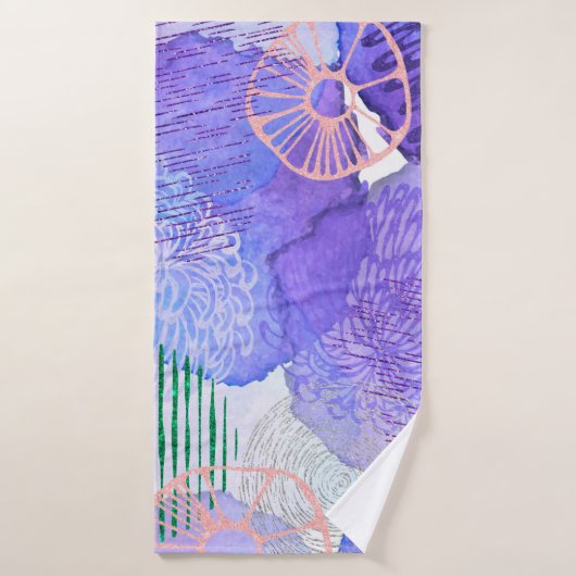 Abstracte achtergrondwaterverf badhanddoek (Badhanddoek)