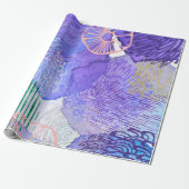 Abstracte achtergrondwaterverf cadeaupapier (Uitgerold)