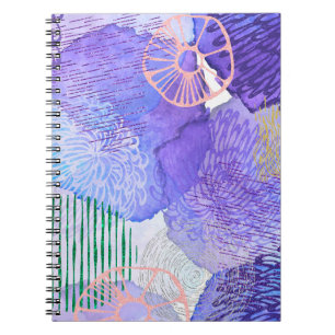 Abstracte achtergrondwaterverf notitieboek