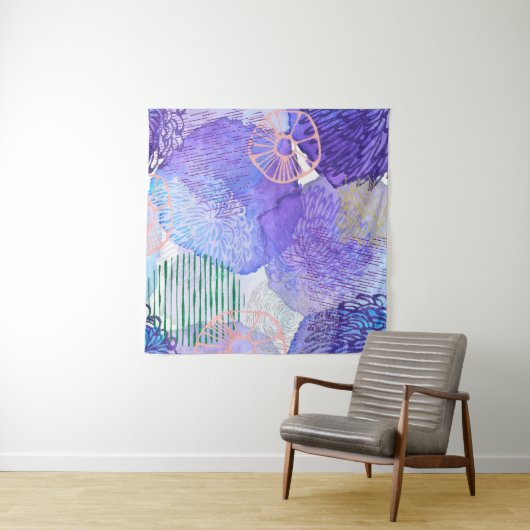 Abstracte achtergrondwaterverf wandkleed (In situ)