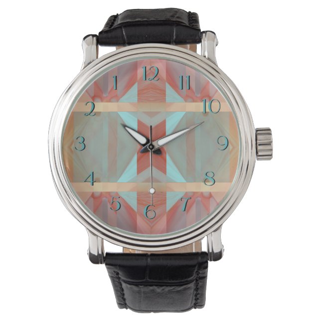 Abstracte achterwaartse native horloge (Voorkant)
