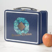 Abstracte achthoek met bruin vierkant en tegenover (In situ)