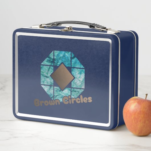 Abstracte achthoek met bruin vierkant en tegenover (In situ)