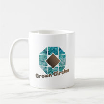 Abstracte achthoek met bruin vierkant en tegenover