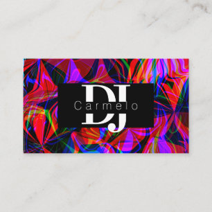 Abstracte Acid DJ Muziek Producent Nacht Club Visitekaartje