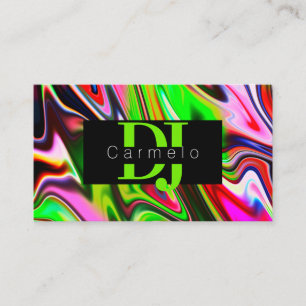 Abstracte Acid DJ Muziekproducent Visitekaartje