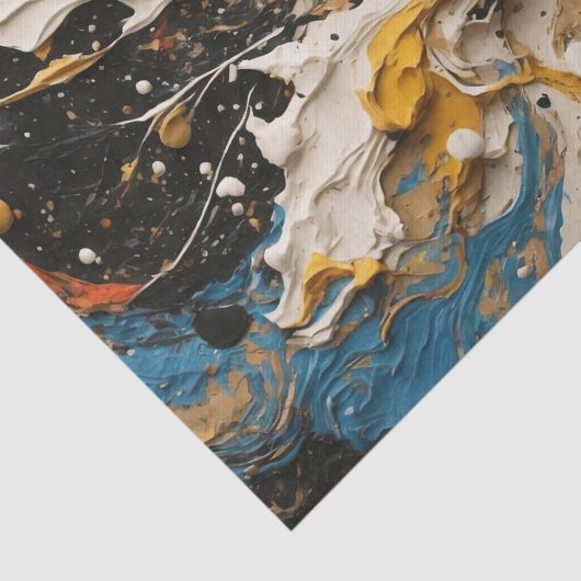 Abstracte Acryl Splash Achtergrond Decoupage Tissuepapier (Detail)