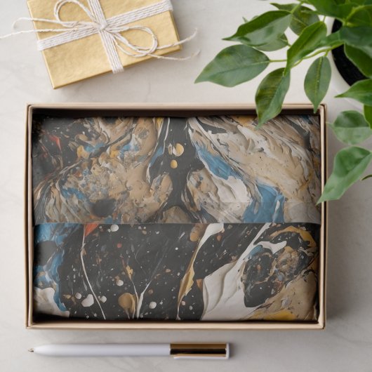 Abstracte Acryl Splash Achtergrond Decoupage Tissuepapier (Geschenk)