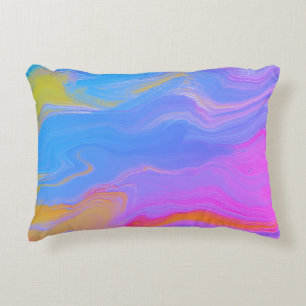 Abstracte acrylstroom - zomerpauzes accent kussen