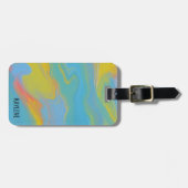 Abstracte acrylstroom - zomerpauzes bagagelabel (Voorkant horizontaal)