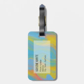 Abstracte acrylstroom - zomerpauzes bagagelabel (Achterkant verticaal)